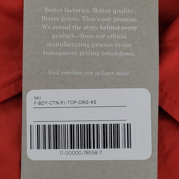 Everlane Woven Cropped Pajama Top Womens Size XS Red Boxy Loungewear NWT - Picture 7 of 8